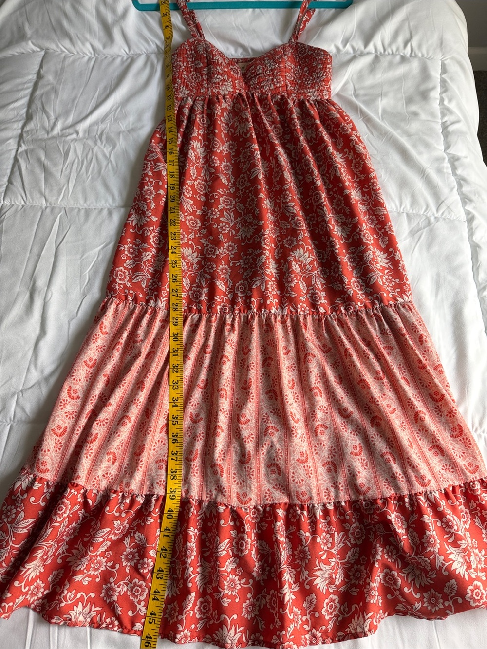 Terra Cotta Floral Tiered Maxi Sundress - Picture 4 of 7